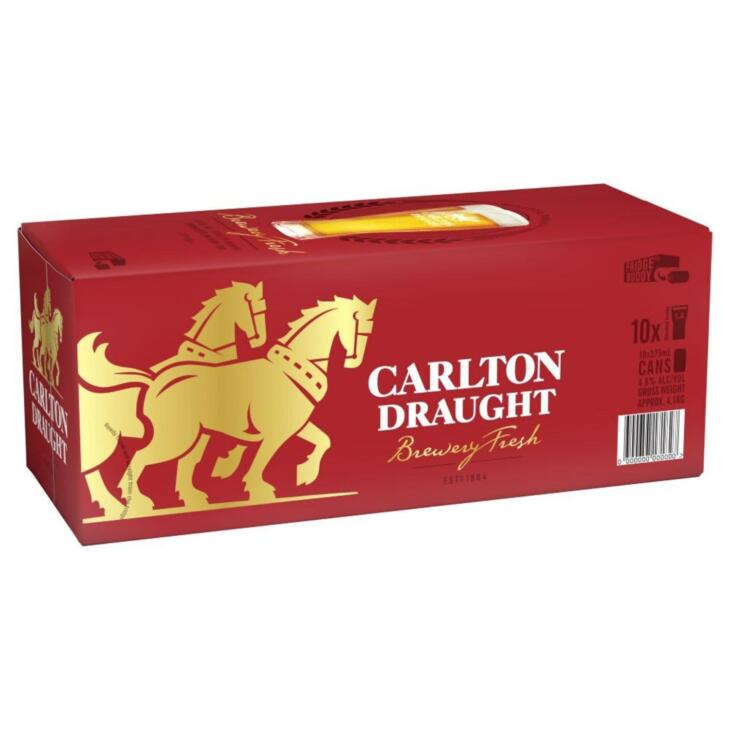 *Carlton Draught 10Pk Cans