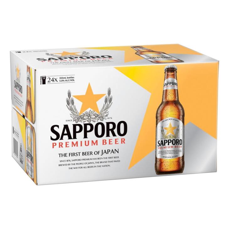 Sapporo Draught Beer Btl *24 355Ml