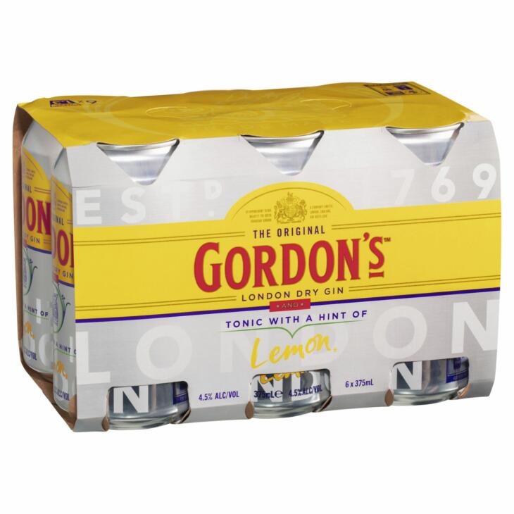 Gordons Gin & Tonic 4.5% Cans 6