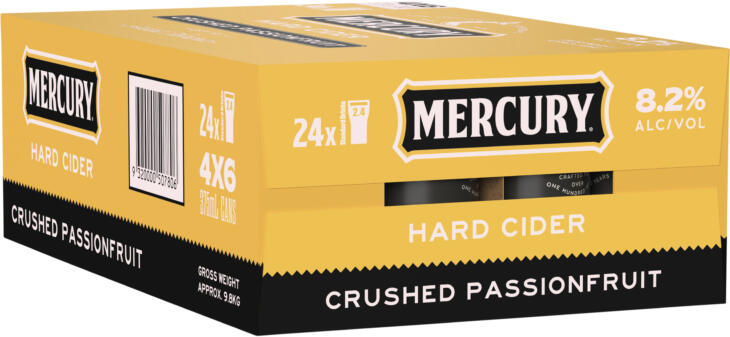 Mercury passion fruit 24x375ml 8.2%