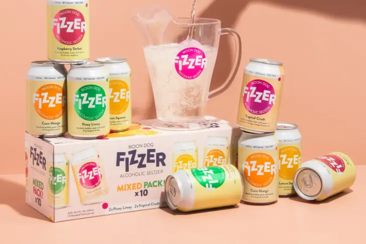 Moon dog fizzer 4.0% alc 10pk