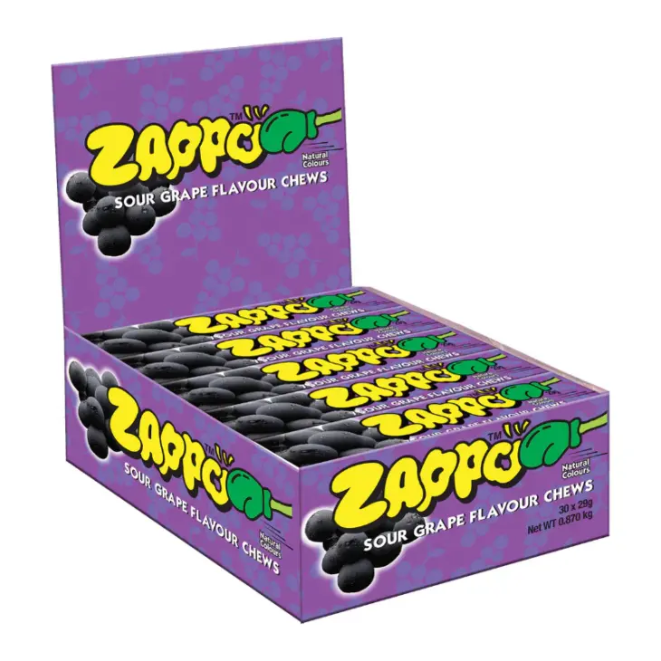 Zappo sour grape chews 29g