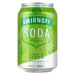 Smirnoff soda vodka lemon&lime 3.5%330ml